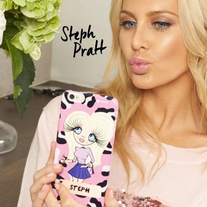 Womens Personalized Lilac Leopard Phone Case