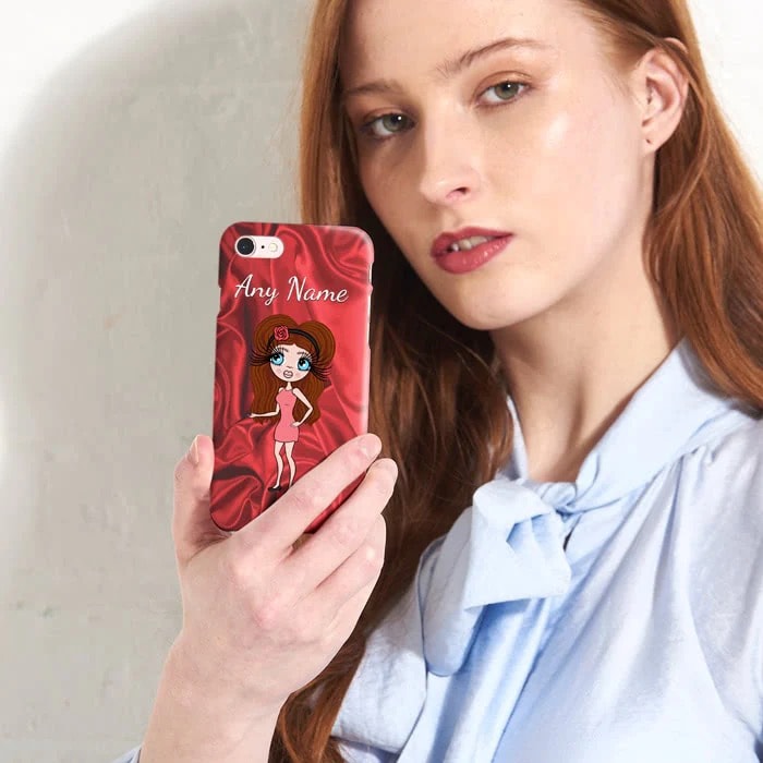 Womens Personalized Silky Satin Effect Phone Case