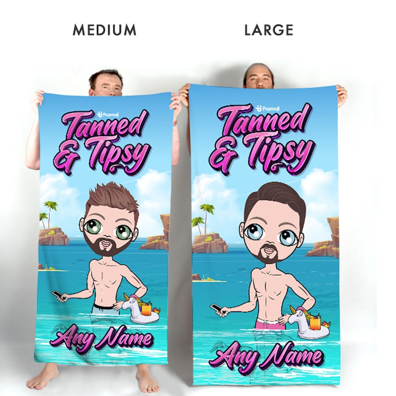 MrCB Personalized Tanned & Tipsy Trip Beach Towel - Image 5