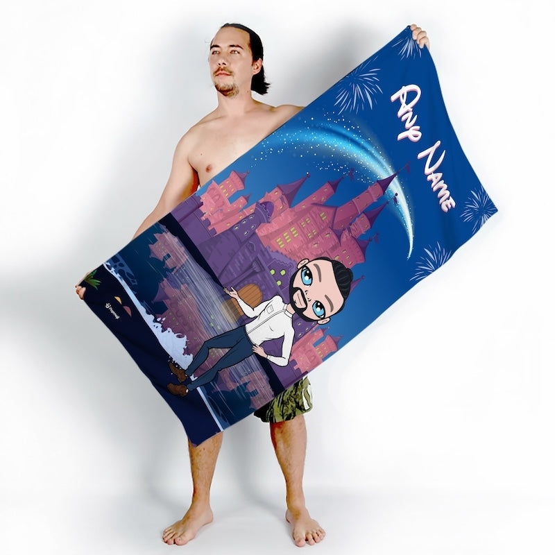 Mens Personalized Fairy Tale Beach Towel - Image 3