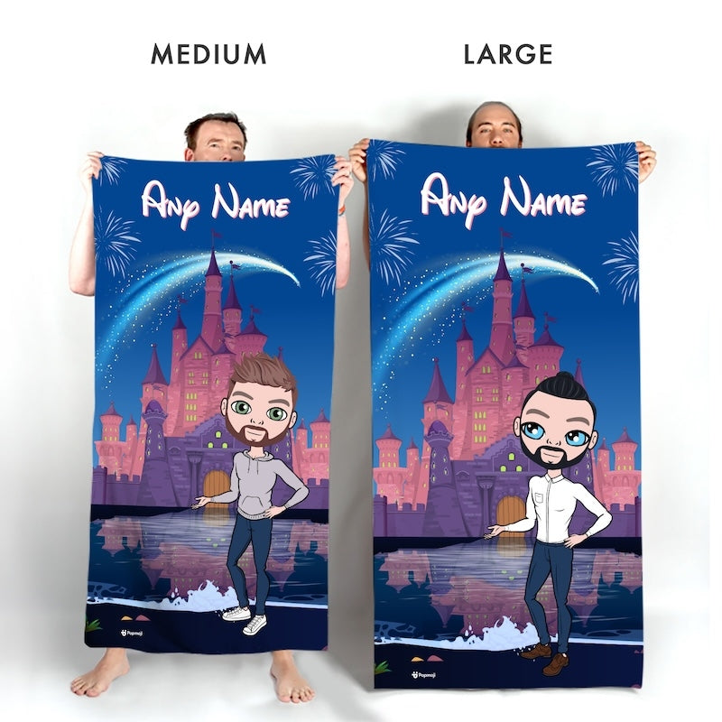 Mens Personalized Fairy Tale Beach Towel - Image 4