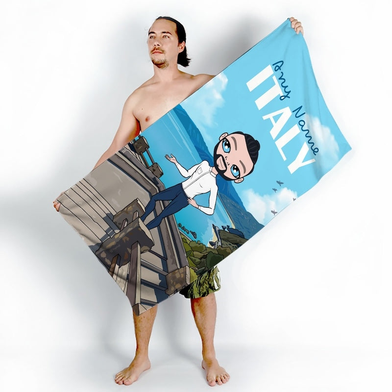 Mens Personalized Italian National Park Beach Towel - Image 2