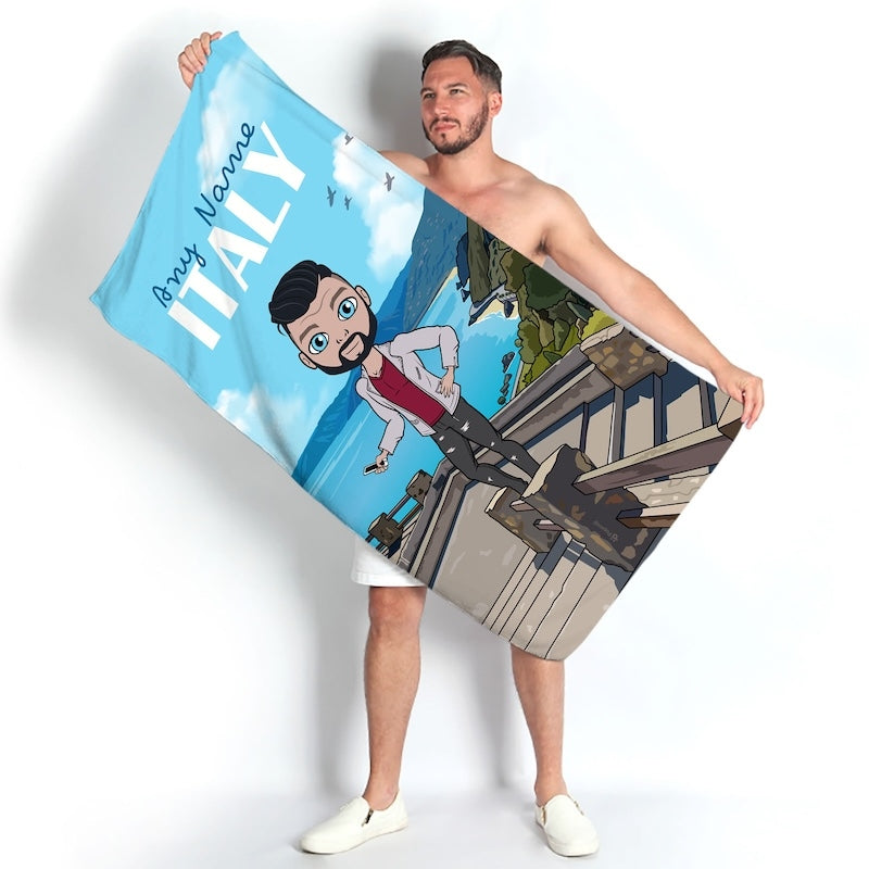Mens Personalized Italian National Park Beach Towel - Image 4