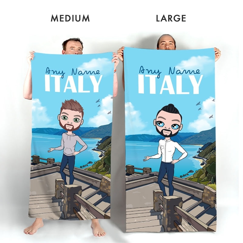 Mens Personalized Italian National Park Beach Towel - Image 3
