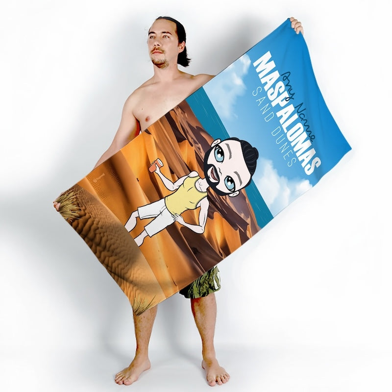 Mens Personalized Maspalomas Sand Dunes Beach Towel - Image 4