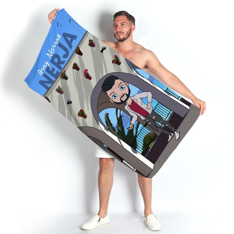 Mens Personalized Nerja Beach Towel - Image 4