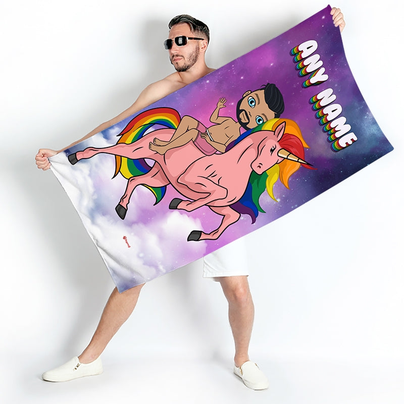 MrCB Rainbow Unicorn Beach Towel - Image 2