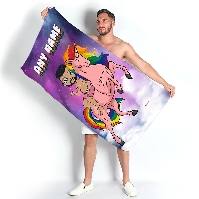 MrCB Rainbow Unicorn Beach Towel - Image 1