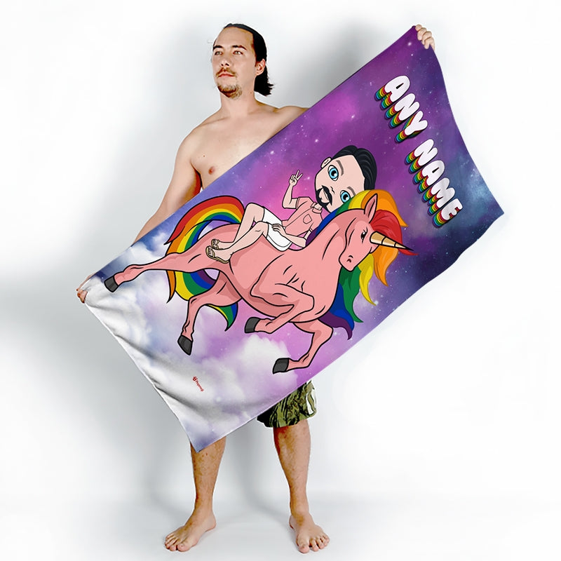MrCB Rainbow Unicorn Beach Towel - Image 5