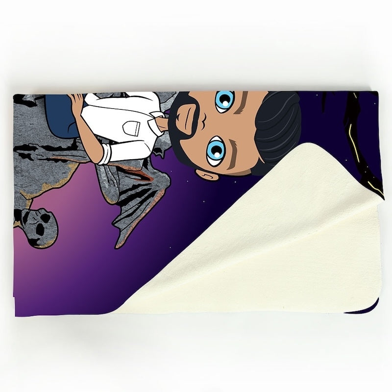 Mens Ghostly Grave Fleece Blanket - Image 2