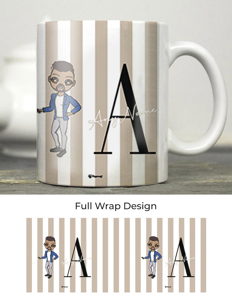 MrCB The LUX Collection Initial Stripe Mug - Image 5