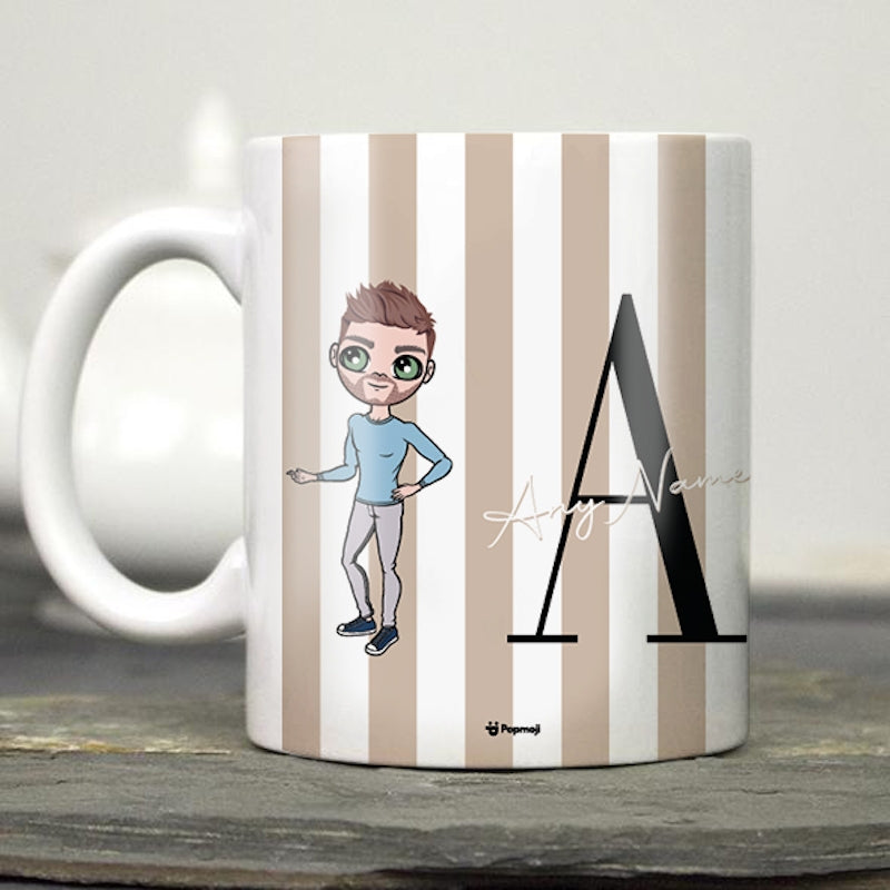 MrCB The LUX Collection Initial Stripe Mug - Image 1