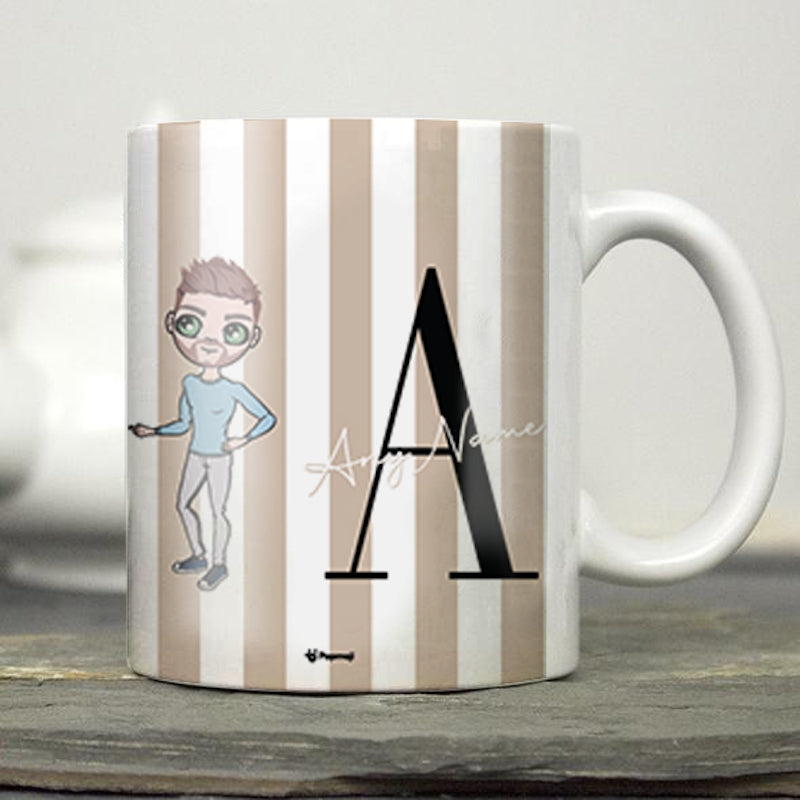 MrCB The LUX Collection Initial Stripe Mug - Image 4