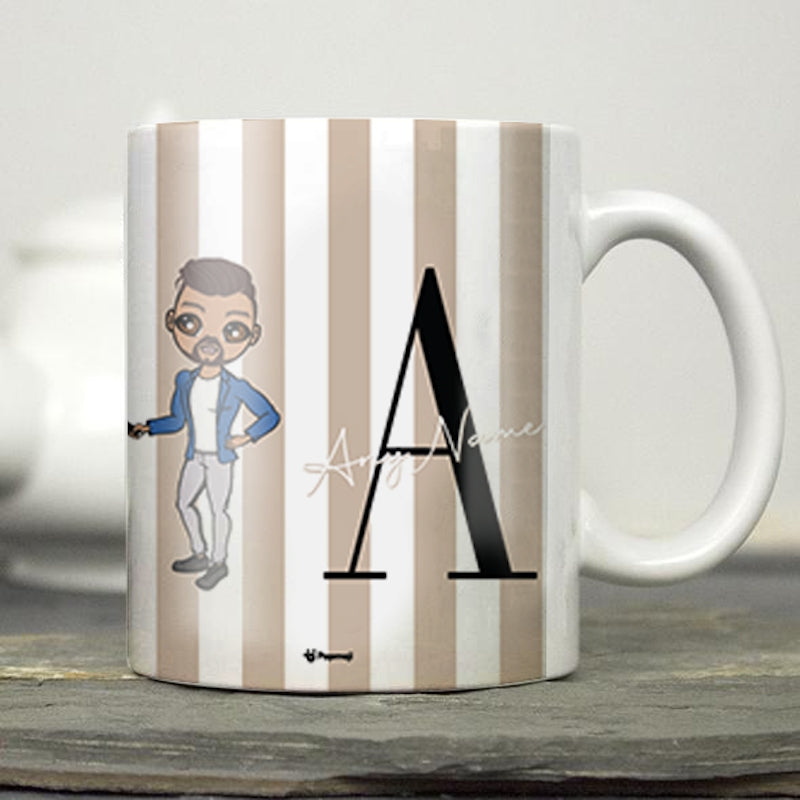 MrCB The LUX Collection Initial Stripe Mug - Image 3