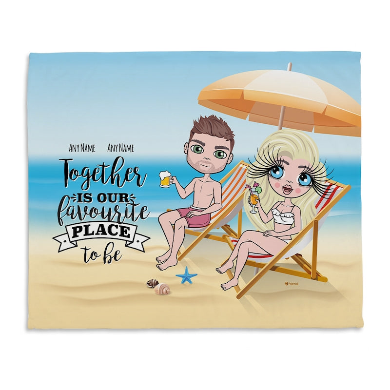 Multi Character Couples Together Is Our Favourite Place Fleece Blanket - Image 3