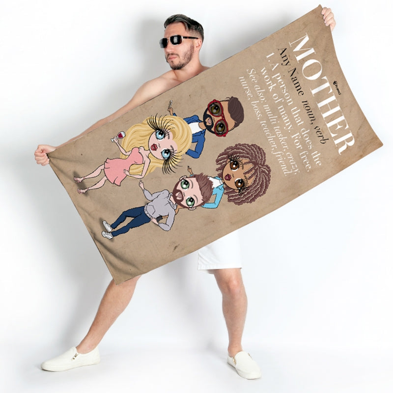 Multi Character Mother 4 Adults Beach Towel - Image 3