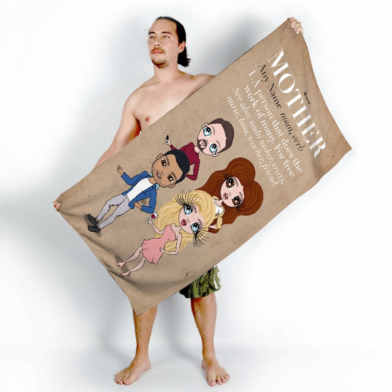 Multi Character Mother 4 Adults Beach Towel - Image 4