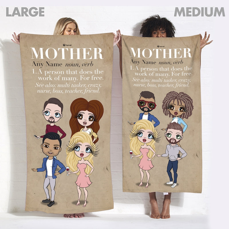 Multi Character Mother 4 Adults Beach Towel - Image 5