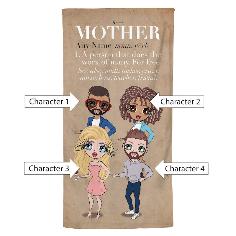 Multi Character Mother 4 Adults Beach Towel - Image 2