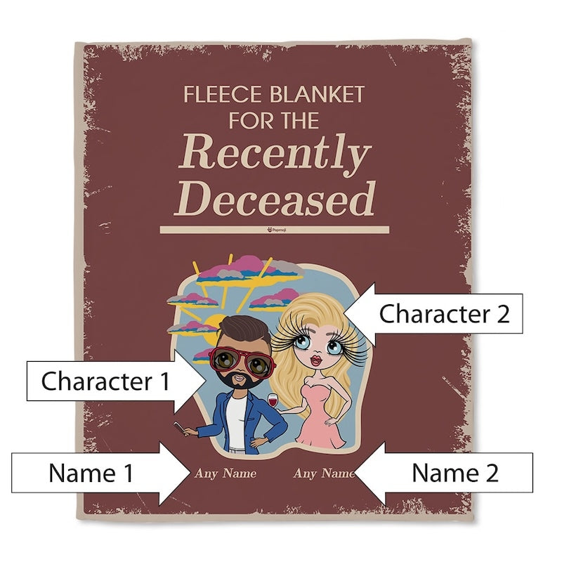 Multi Character Couples Recently Departed Fleece Blanket - Image 2