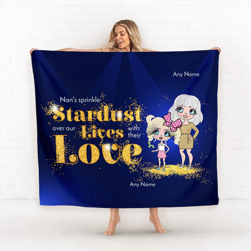 Multi Character Nan's Sprinkle Stardust Woman And Child Fleece Blanket - Image 1