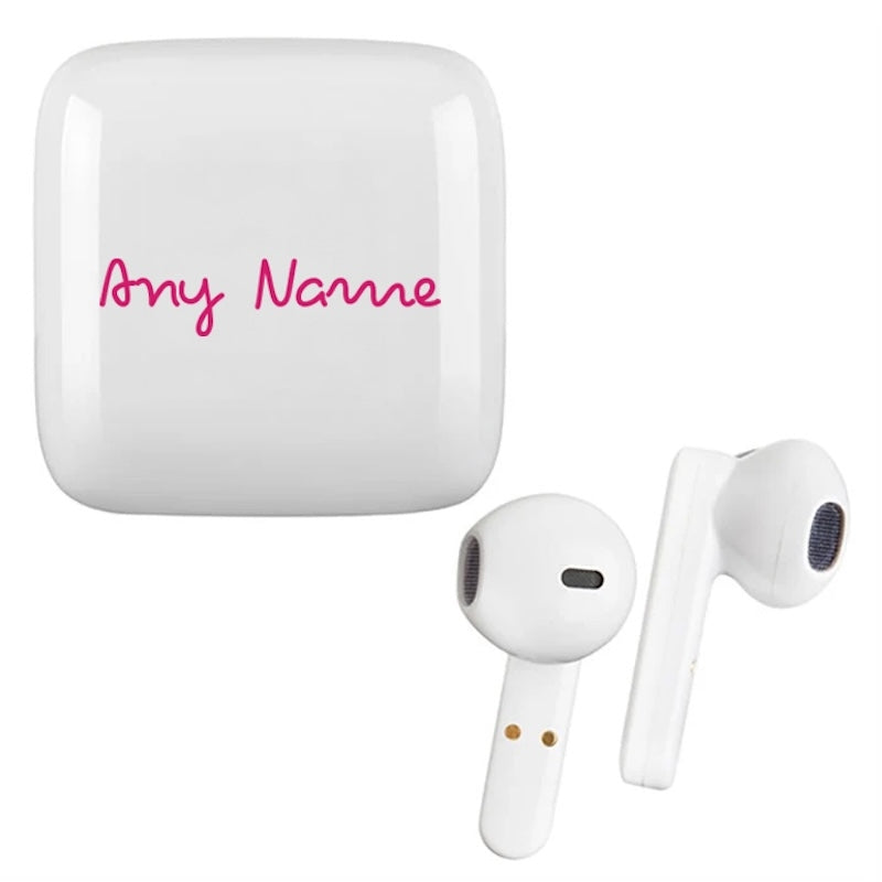 Personalized Name Island Of Love Wireless Touch Earphones - Image 1