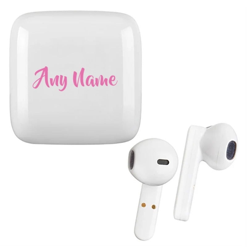 Personalized Name Script Wireless Touch Earphones - Image 1