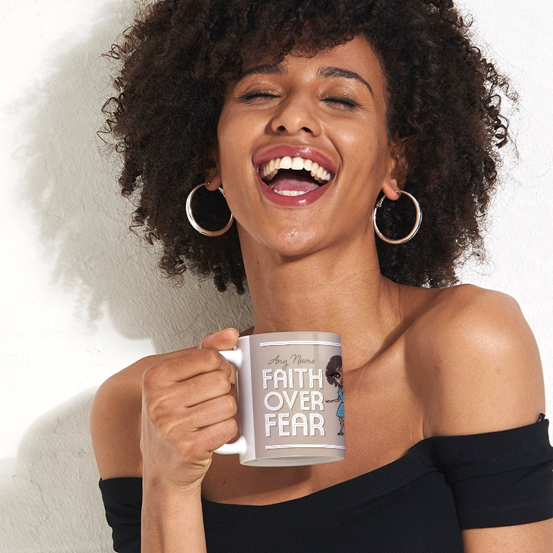 ClaireaBella Personalized Faith Over Fear Mug - Image 5