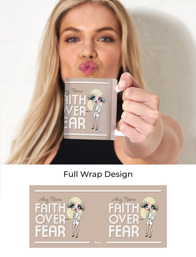 Womens Personalized Faith Over Fear Mug