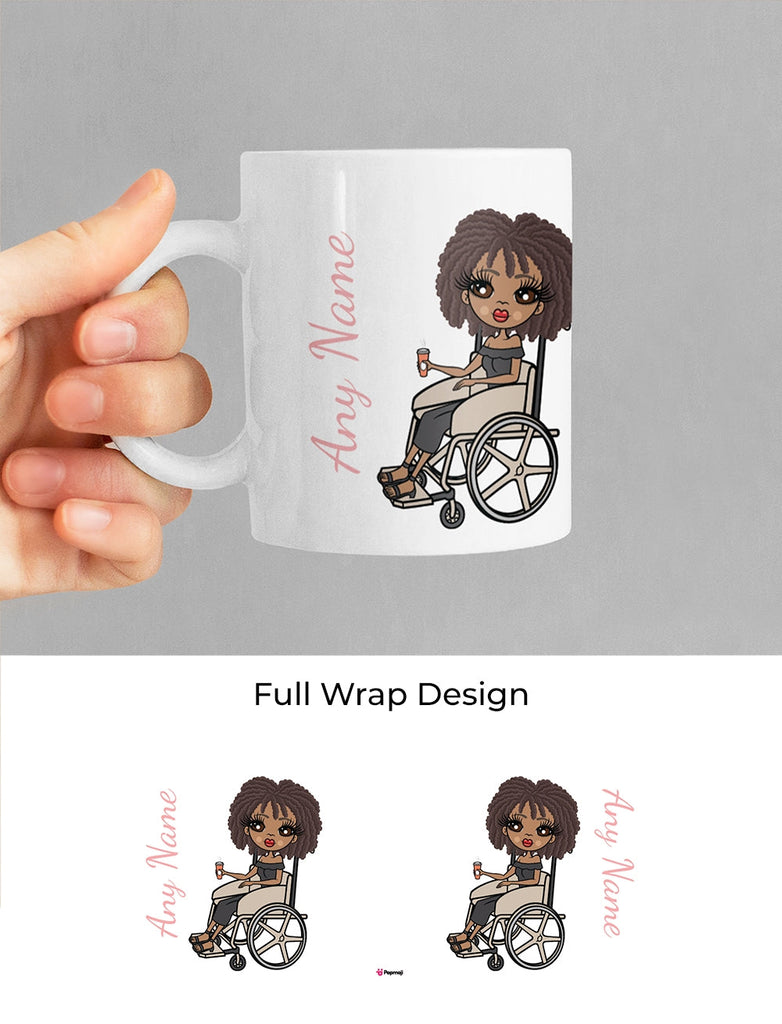 Womens Personalized Wheelchair White Mug
