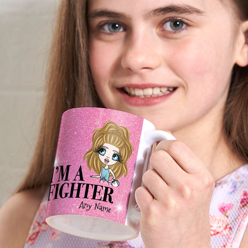ClaireaBella Girls Personalized I'm A Fighter Mug - Image 3