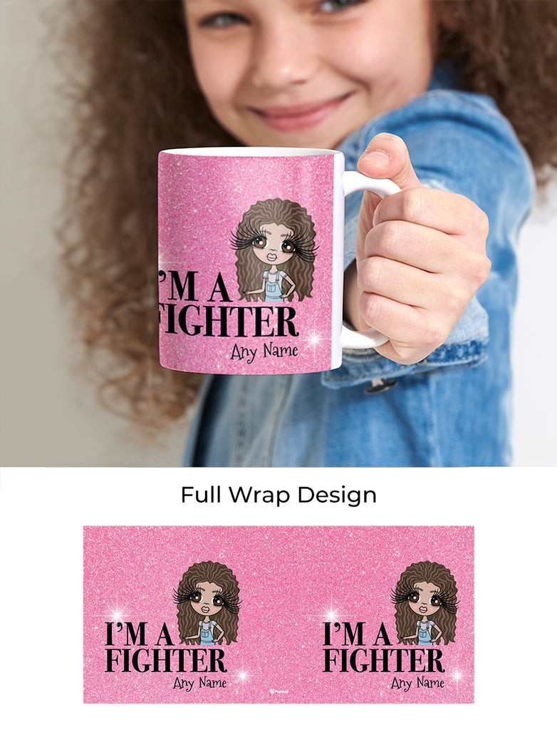 ClaireaBella Girls Personalized I'm A Fighter Mug - Image 2