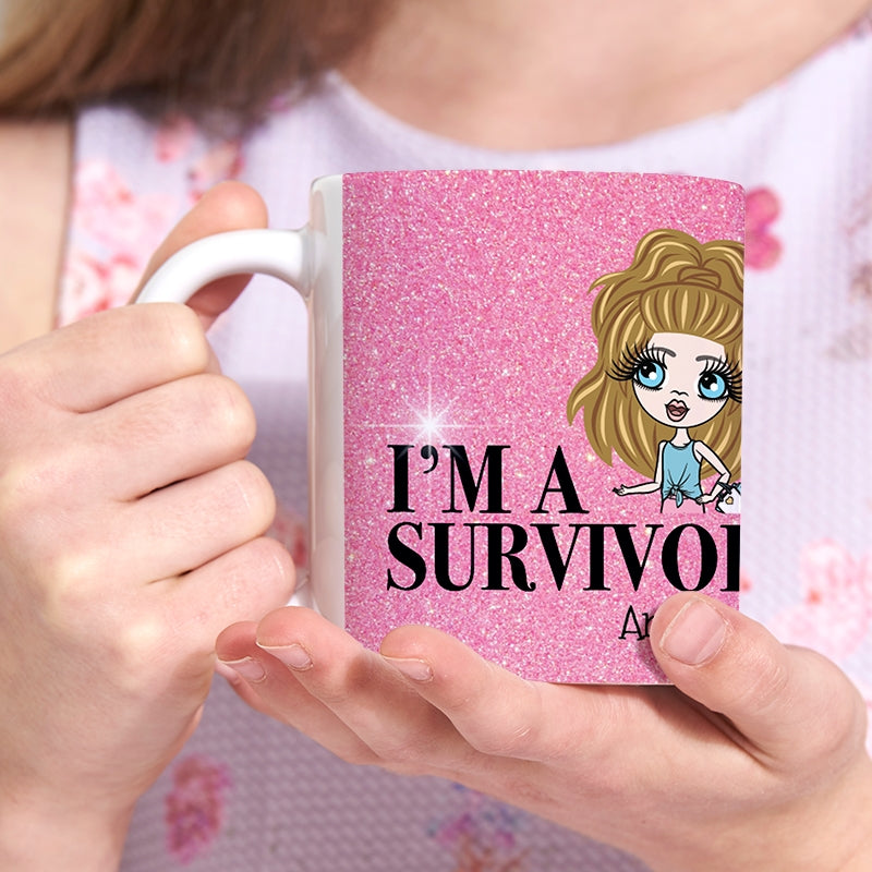ClaireaBella Girls Personalized I'm A Survivor Mug - Image 2
