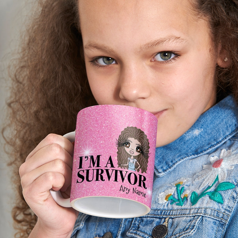 ClaireaBella Girls Personalized I'm A Survivor Mug - Image 5