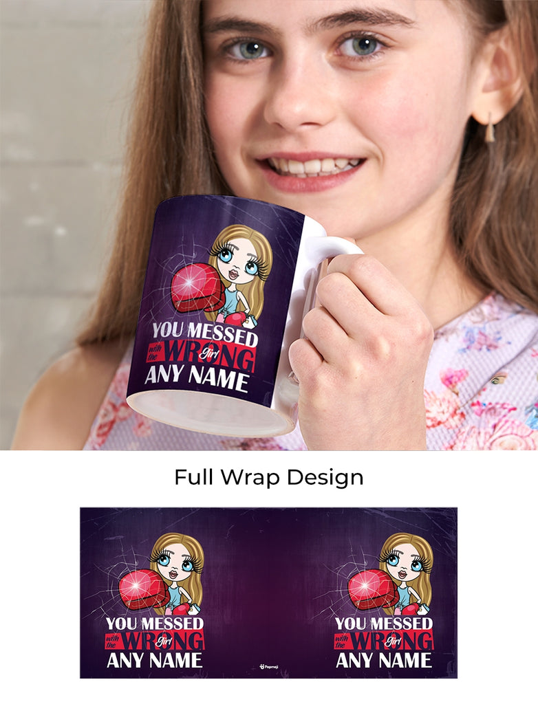 ClaireaBella Girls Personalized Wrong Girl Mug - Image 3