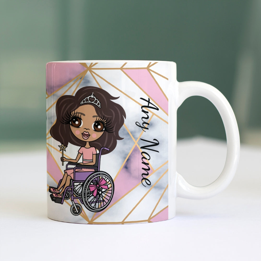 Girls Personalized Wheelchair Geo Mug
