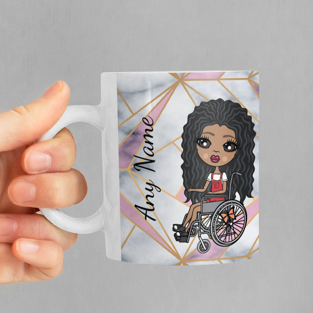Girls Personalized Wheelchair Geo Mug