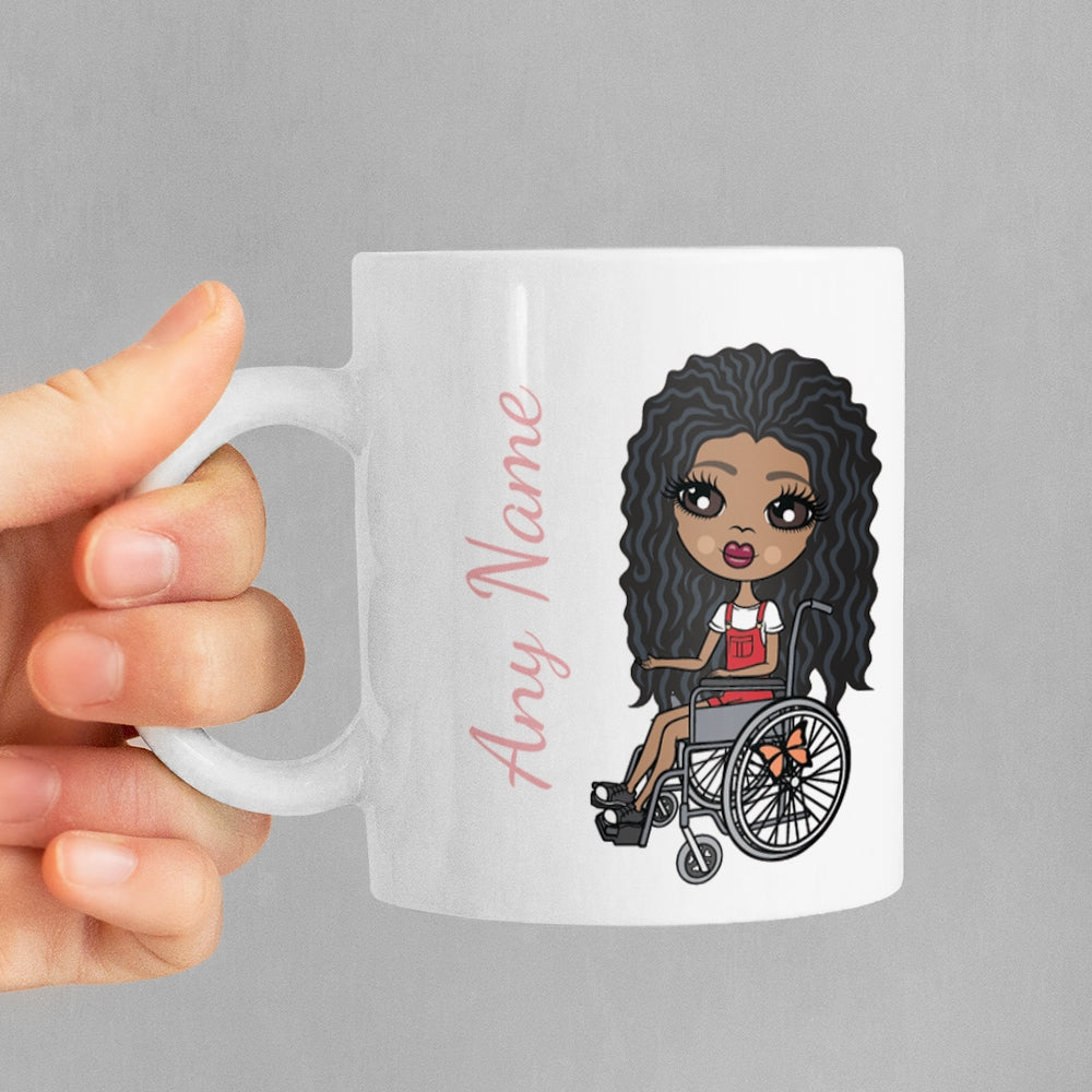 Girls Personalized Wheelchair White Mug