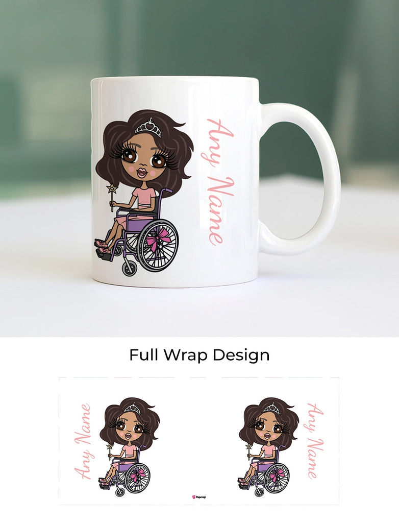Girls Personalized Wheelchair White Mug