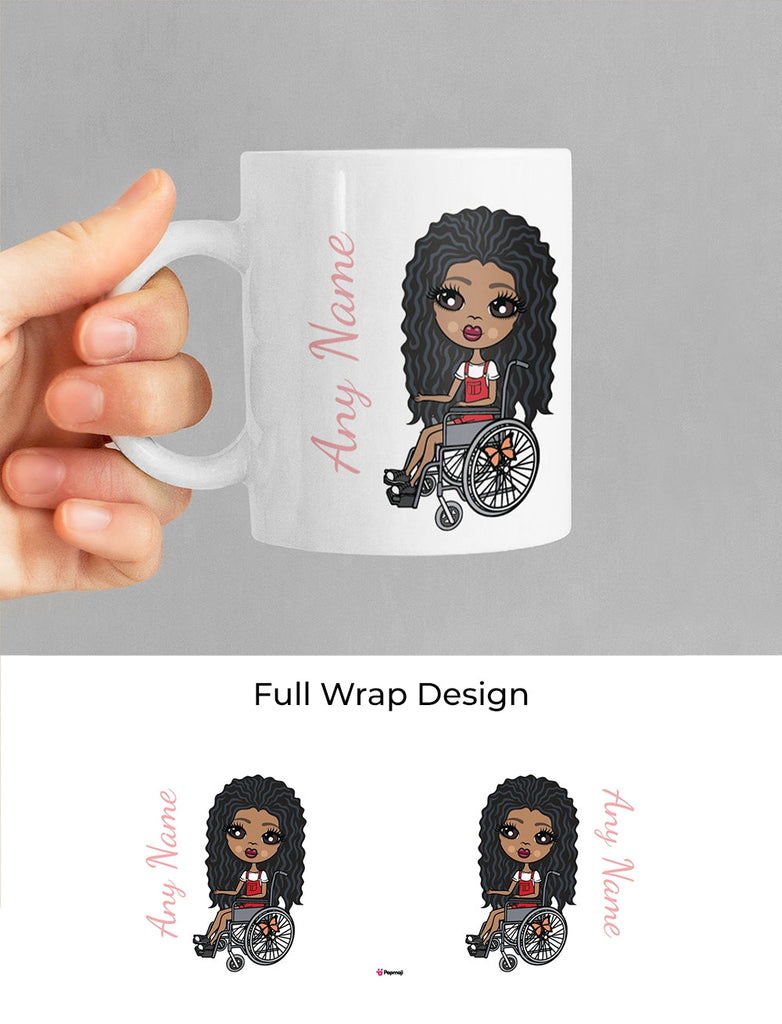 Girls Personalized Wheelchair White Mug