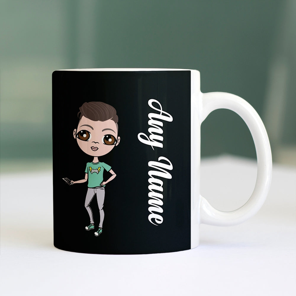 Jnr Boys Black Mug - Image 1