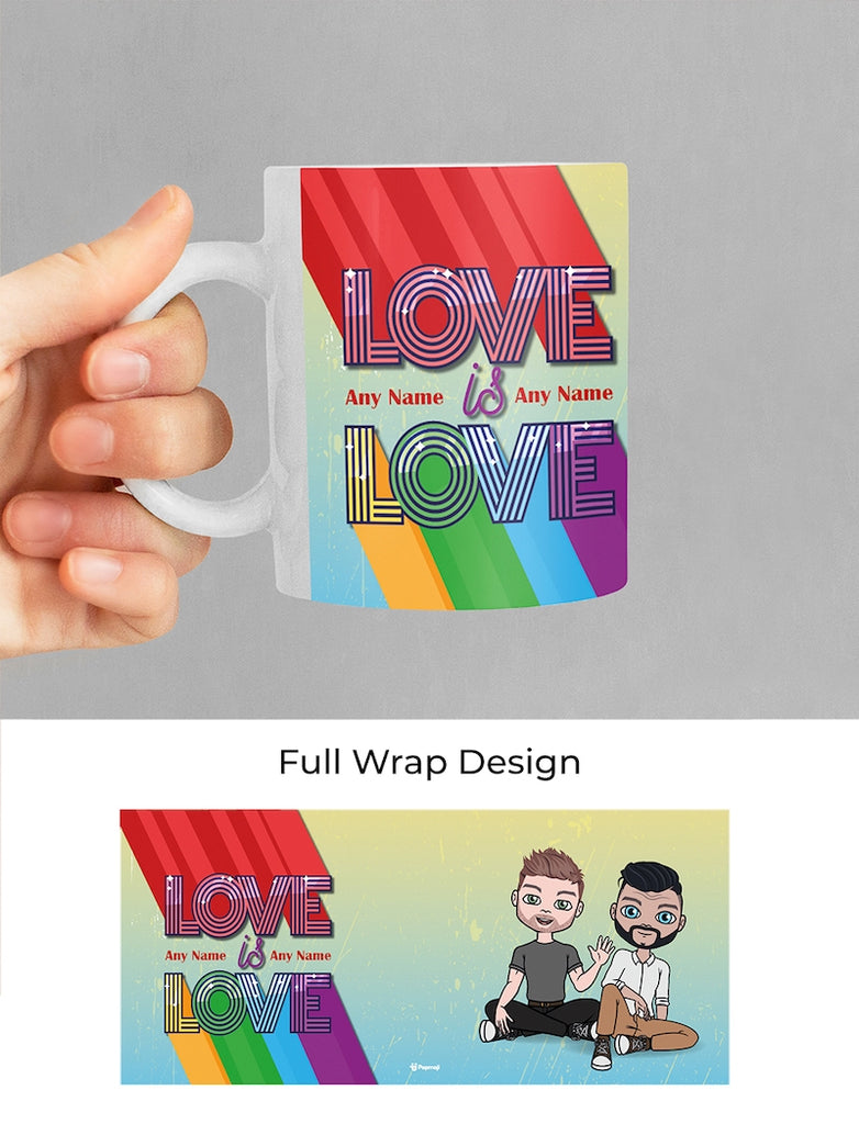 Multi Character Couples Love Is Love Mug - Image 1