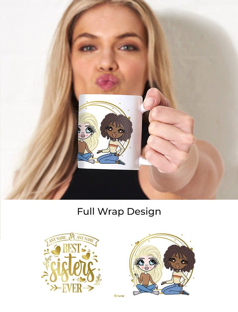 Multi Character Personalized Best Sisters Ever Mug - Image 1