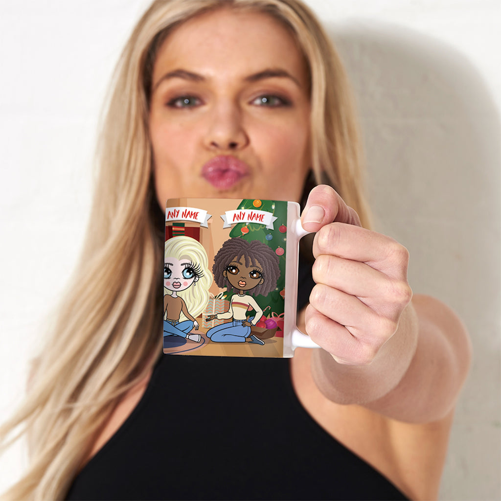 Multi Character Personalized Festive Fireplace Mug - Image 2