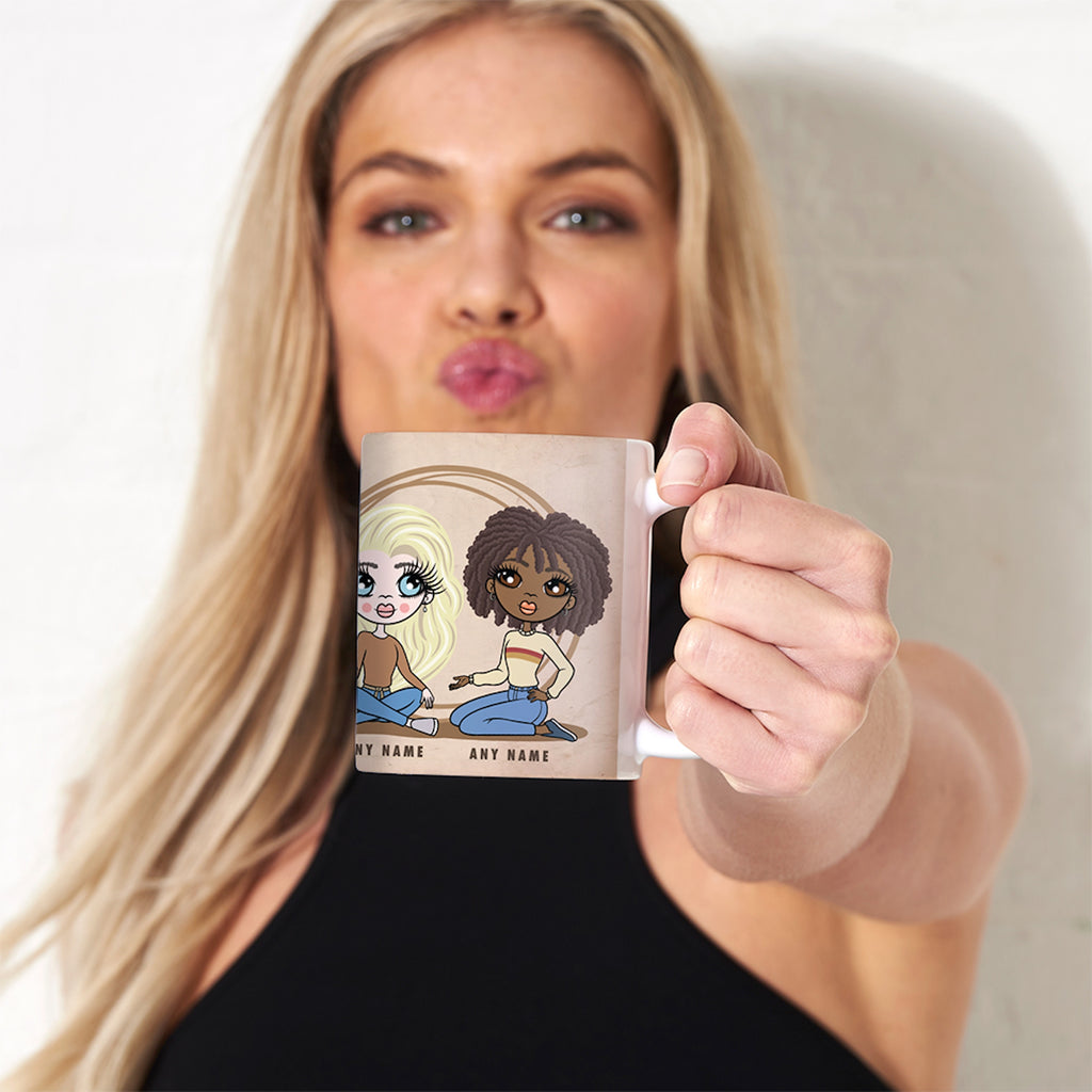 Multi Character Personalized Friends Brown Mug - Image 1