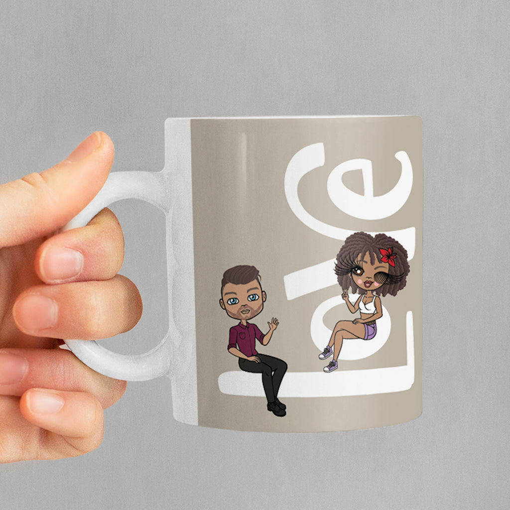 Multi Character Couples Love Typography Mug - Image 3