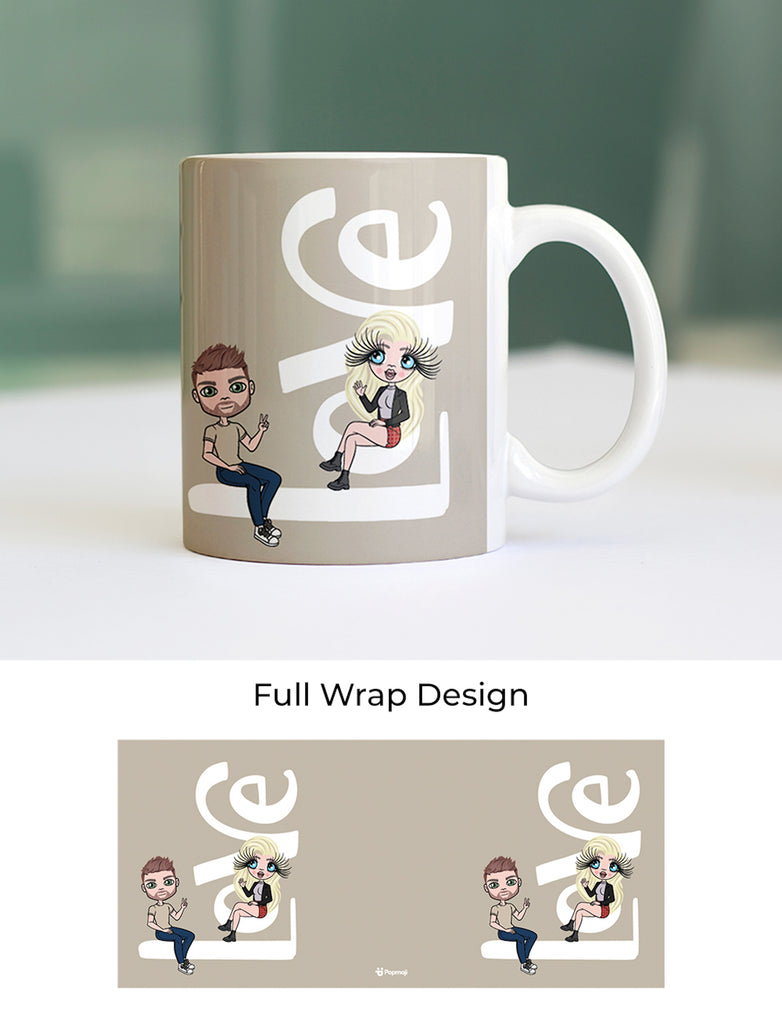 Multi Character Couples Love Typography Mug - Image 5