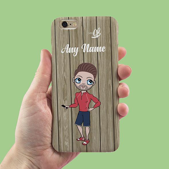 MrCB Personalized Wood Grain Phone Case - Image 1