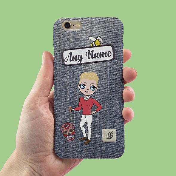 MrCB Denim Effect Personalized Phone Case - Image 0