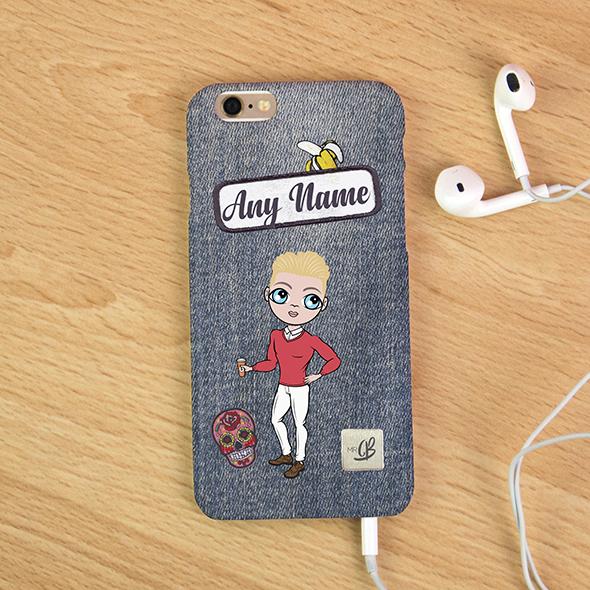 MrCB Denim Effect Personalized Phone Case - Image 1